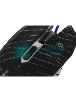 Мышь проводная Defender Dark Agent GM-590L черный, 12800 dpi, USB, кнопки - 6