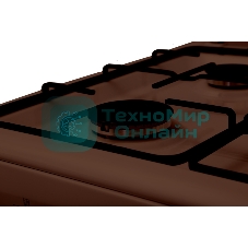 Плита газовая Renova SG6G-BR коричневый, конфорок 4 шт, духовка 70 л, 60 см x 85 см x 60 см