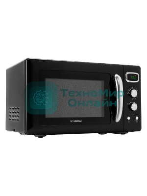 Микроволновая печь Hyundai HYM-D3040 черный, 23 л, 800 Вт, переключатели - кнопки, поворотный механизм