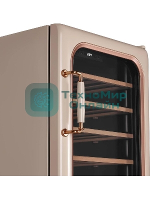 Винный шкаф Maunfeld MFWC-85SCH34 шампань, 85 л, 1 отсек, 34 бут., класс G