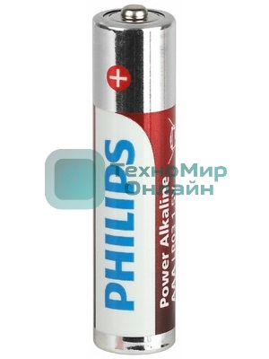 Элемент питания алкалиновый AAA/LR03 1.5В Power (блист. 12шт) Philips Б0064681