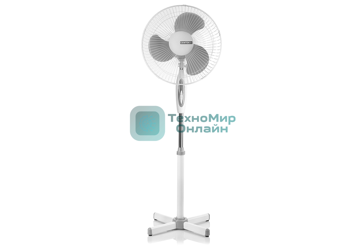 Вентилятор напольный CENTEK CT-5015 (серый) 45Вт, 1.25м, 43см, 3 скорости, автоповорот, подсвет