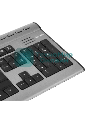 Клавиатура проводная A4Tech KLS-7MUU USB серебристый/черный