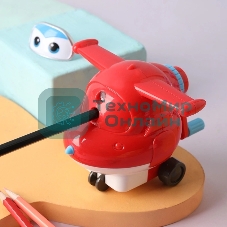 Точилка для карандашей механическая Deli EH517 Super Wings 1 отверстие пластик красный коробка (упак.:1шт)
