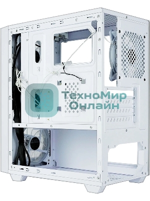 Компьютерный корпус Ginzzu CL610 mATX FAN 4*12FRGb белый