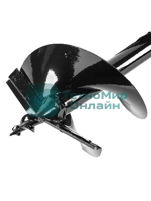 Шнек для грунта Denzel ER-250, диаметр 250 мм, длина 800 мм, соединение 20 мм, съемный нож