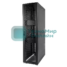 Шкаф серверный ПРОФ напольный 42U (600x1200) дверь перфорированная 2 шт., черный, в сборе, ШТК-СП-42.6.12-44АА-9005
