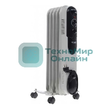 Обогреватель масляный Ресанта ОМПТ- 5Н (5 секций), белый, 1000 Вт, 10 м2, термостат 67/3/2