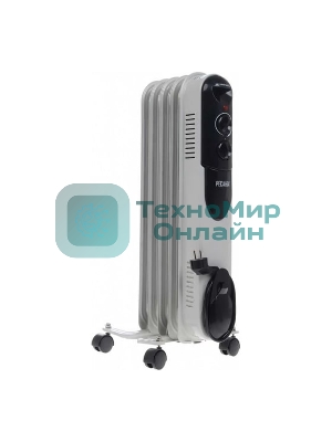 Обогреватель масляный Ресанта ОМПТ- 5Н (5 секций), белый, 1000 Вт, 10 м2, термостат 67/3/2