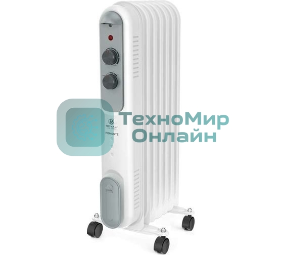Обогреватель масляный Royal Clima ROR-P7-1500M (7 секций) белый, 1500 Вт, 20 м2, термостат