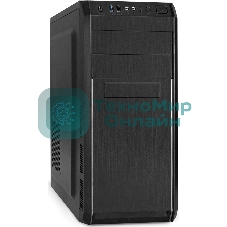Компьютерный корпус Miditower ExeGate XP-334UC-UNS350 (ATX, БП UNS350 с вент. 12см, 1хUSB/1хUSB 3.0/1хTypeC, аудио, черный)