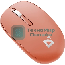 Мышь беспроводная Defender Smart MM-396 красный, 1600 dpi, радиоканал, Bluetooth, USB, кнопки - 3