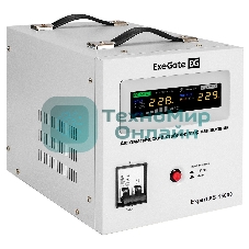 Стабилизатор напряжения ExeGate Expert AS-15000 (15000ВА, вход 140-260В, цветной дисплей, выход 220В±8%, КПД 98%, 5 уровней защиты, задержка, усиленный метал. корпус, клем.колодка, RTL)