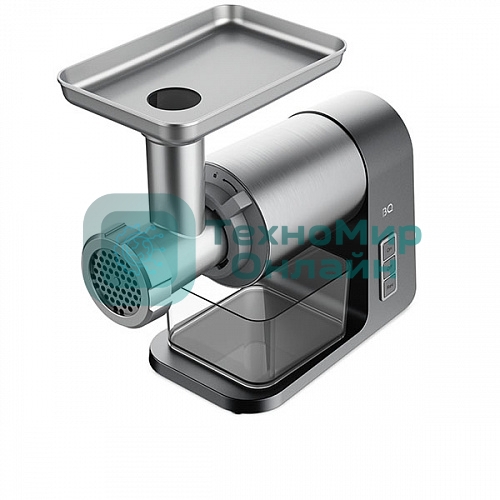 Мясорубка электрическая BQ MG1010 серый, 2200 Вт, 1.8 кг/мин, реверс, защита от перегрузки, насадки - 7