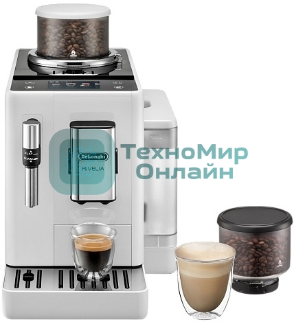 Кофемашина автоматическая DeLonghi EXAM440.35.W (0132213209) белый, исп. кофе - зерновой/молотый, 1,4 л, 1450 Вт, 19 бар