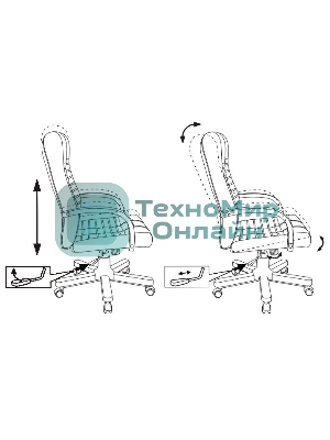 Кресло Бюрократ KB-10/WALNUT черный, экокожа