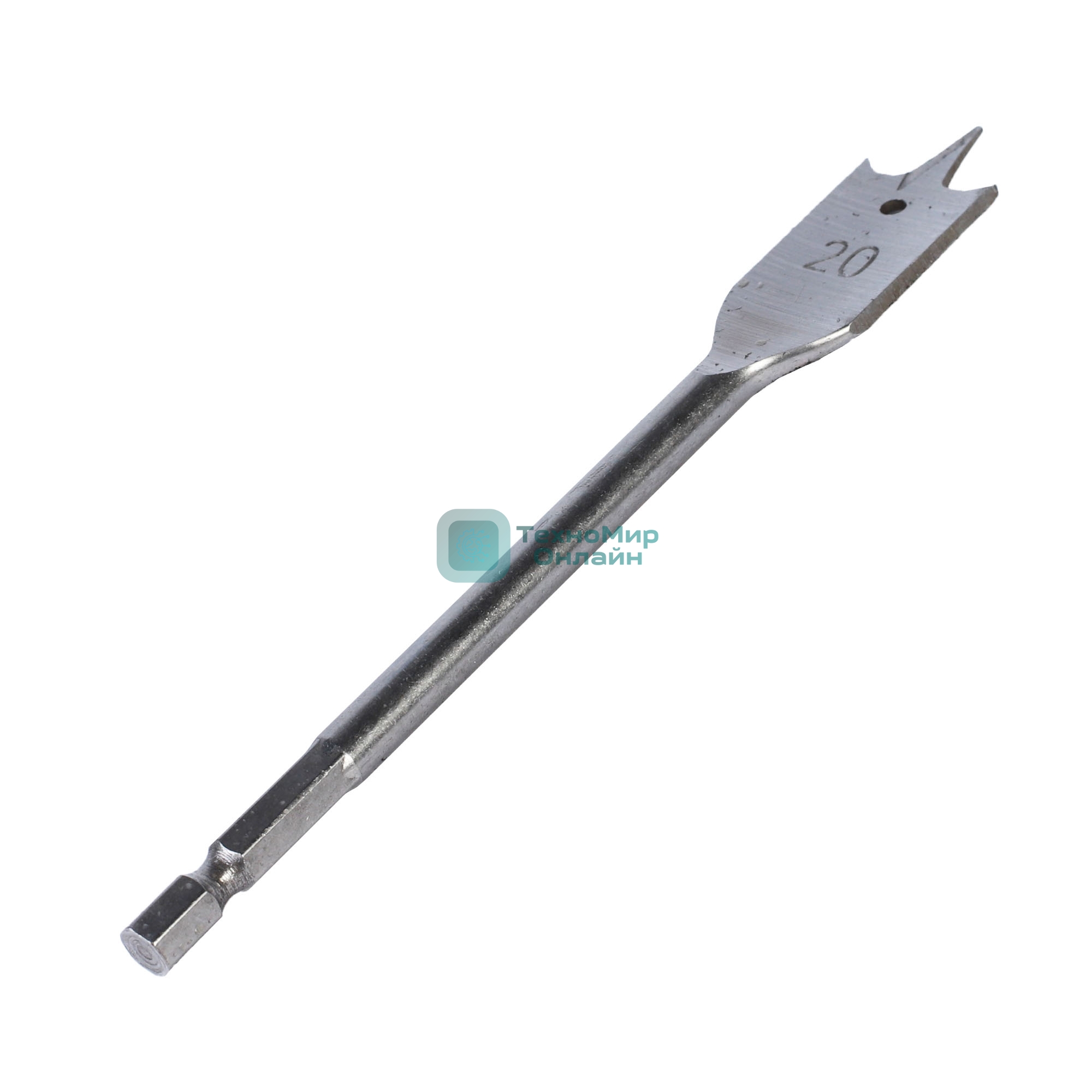 Сверло PATRIOT по дереву перовое 20 мм х 150 мм, 1 шт в блистере