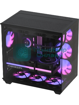 Корпус Formula Crystal Z2 Plus AR V2 Black, Midi-Tower, чёрный, 4 x 120 мм