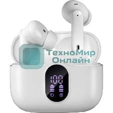 Наушники TWS SVEN E-310B белый, внутриканальные, Bluetooth, сенсорное управление, до 4 ч