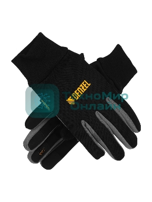 Перчатки универсальные Denzel двойные, работа с сенсорным экраном, вязаная манжета, размер 9