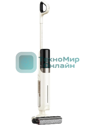 Пылесос вертикальный моющий Dreame Trouver K30 Mix белый, питание от аккумулятора, 300 Вт, уборка сухая/влажная, пылесборник 0.5 л, работа от АКБ max 50 мин