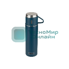 Набор: термос + ТЕРМОкружки MALLONY FESTA, 0,5 л (3 кружки), синий (106055)