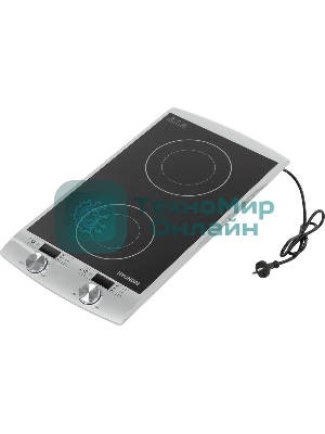 Плита настольная электрическая Hyundai HYC-0103 серебристый/черный стеклокерамика (настольная)