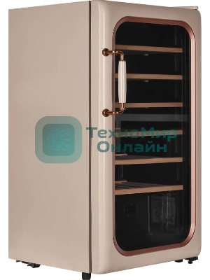 Винный шкаф Maunfeld MFWC-85SCH34 шампань, 85 л, 1 отсек, 34 бут., класс G