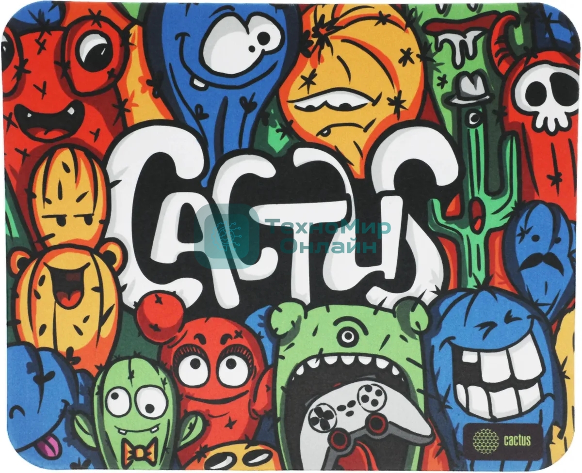 Коврик для мыши Cactus CS-MP-D03M Colorful Cacti 300x250x3мм
