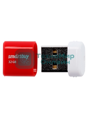 Флешка USB Smartbuy LARA Red (SB32GbLARA-R), 32Gb, USB 2.0, R/W 15/5, красный/белый