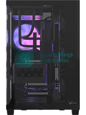 Корпус Formula Crystal Z2 Plus AR V2 Black, Midi-Tower, чёрный, 4 x 120 мм