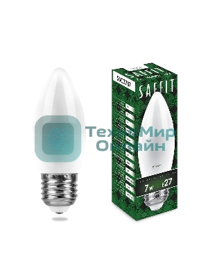 Лампа светодиодная Saffit SBC3707 7Вт E27 белый матовая свеча