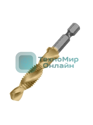 Сверло-метчик Denzel М10 х 1,5 мм, Р6М5