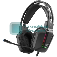 Гарнитура Defender Gothic чёрный, проводная, подсветка