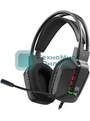 Гарнитура Defender Gothic чёрный, проводная, подсветка