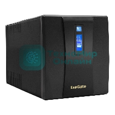 Источник бесперебойного питания ExeGate SpecialPro Smart LLB-1600.LCD.AVR.4SH 1600VA/950W, LCD, AVR, 4*Schuko, черный