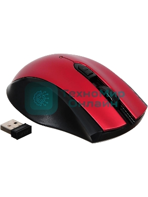Мышь беспроводная Acer OMR032 черный/красный, 1600 dpi, радиоканал, USB, кнопки - 4