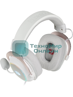 Гарнитура Redragon Zeus X белый, проводная, USB, подсветка