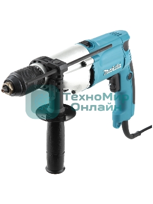 Дрель-шуруповерт Makita HP2051 Дрель уд, 720Вт,БЗП-13мм,0-1200\2900об\м,2.3кг,чем,мет редуктор
