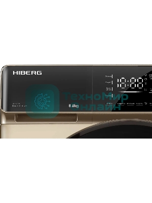 Стиральная машина HIBERG i-DDQ9 - 812 G золотистый, загр. фронтальная макс.: 8 кг 1200 об/мин класс: А+++