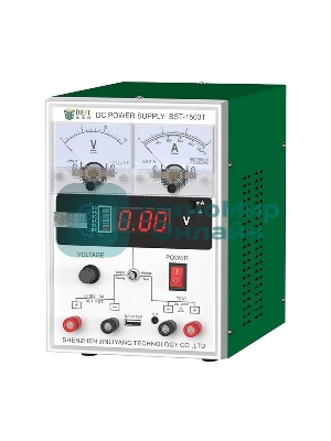 Лабораторный источник питания BESTOOL BST-1503T 15В, 3А, цифровой и аналоговый дисплей, 1 канал