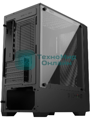 Компьютерный корпус Оклик OCC-MN307 черный без БП mATX 8x120мм 2xUSB 2.0 1xUSB 3.0 audio bott PSU