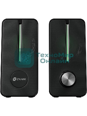 Акустическая система Оклик OK-120U 2.0 черный 6Вт