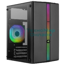 Компьютерный корпус MiniTower Aerocool/Formula EVO Mini-G-BK-v1 (mATX, USB3x1, USB2x2, 120мм RGb fan, без БП) (4711099472352)