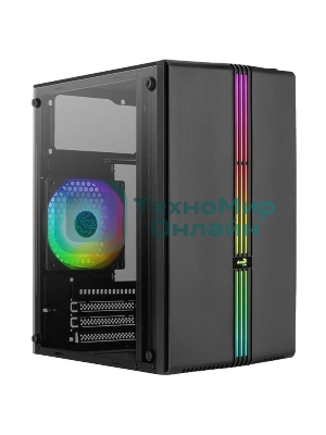 Компьютерный корпус MiniTower Aerocool/Formula EVO Mini-G-BK-v1 (mATX, USB3x1, USB2x2, 120мм RGb fan, без БП) (4711099472352)