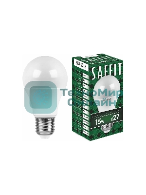 Лампа светодиодная SAFFIT SBA6015 (55012) 15Вт Е27 дневной