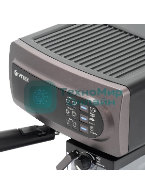Кофеварка рожковая Vitek VT-1517 VT фиолетовый, исп. кофе - молотый, 1.65 л, 1238 Вт, 15 бар