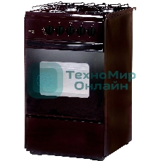 Плита газовая Лада Nova RG 24040 B коричневый, конфорок 4 шт, духовка 50 л, 50 см x 85 см x 60 см
