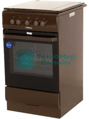 Плита электрическая Hansa FCEB53000 коричневый, конфорок 4 шт, духовка 69 л, 50 см x 85 см x 60 см