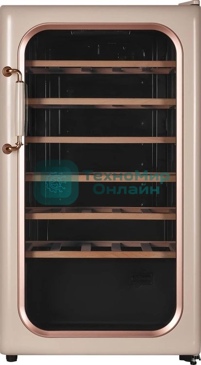 Винный шкаф Maunfeld MFWC-85SCH34 шампань, 85 л, 1 отсек, 34 бут., класс G